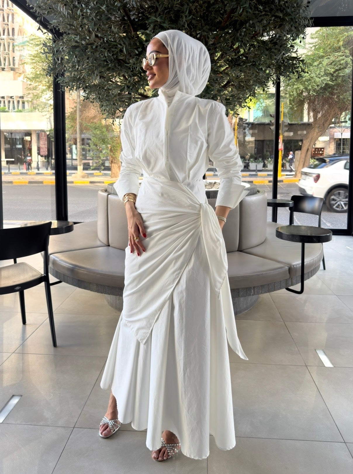 White Wrapper Dress