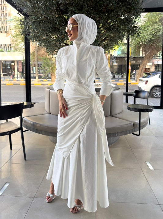 White Wrapper Dress