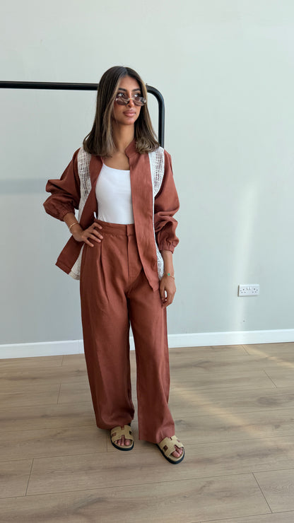 Tan Linen Set