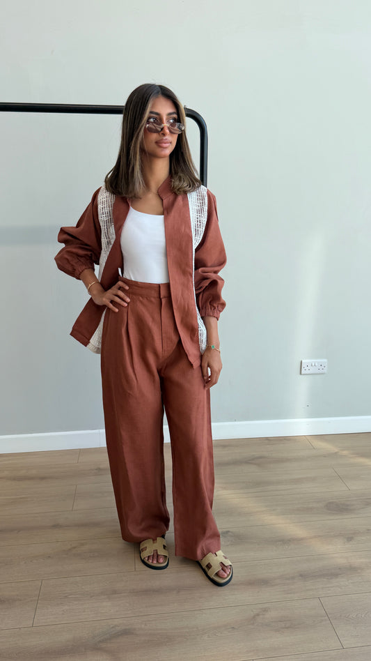 Tan Linen Set