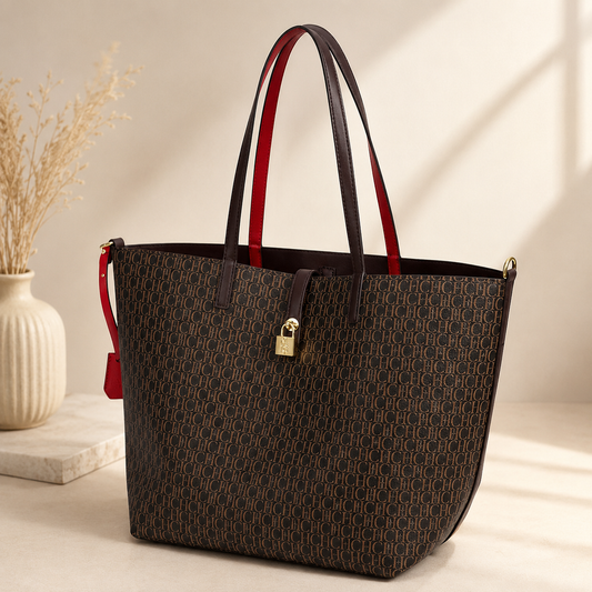 Women's Luna Monogram Tote Bag - AUREVIA women's fashion