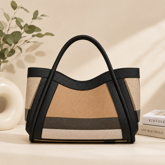 Women's Monaco Canvas Tote Bag - AUREVIA women's fashion