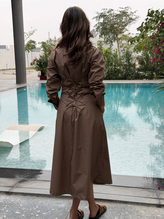 Brown Fashion Dress