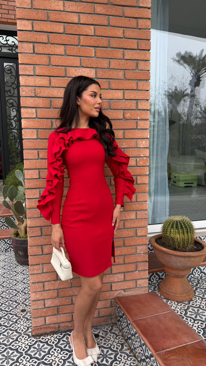 Red Fluffy Dress